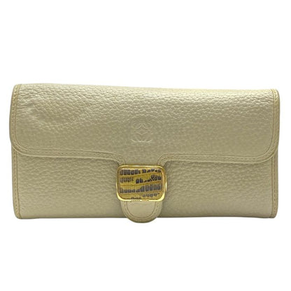 Loewe 061301 Anagram Fold Wallet Long Wallet Long Wallet Logo Leather Beige