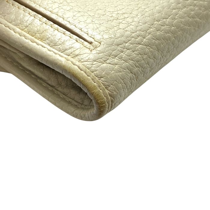 Loewe 061301 Anagram Fold Wallet Long Wallet Long Wallet Logo Leather Beige
