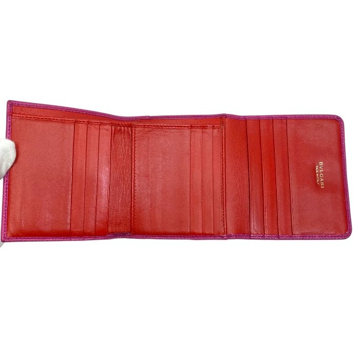Bulgari 282491 Wallet Trifold Wallet Medium Wallet Fold Wallet Logo Clip