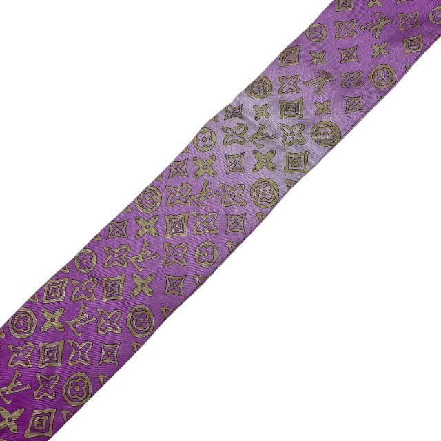 Louis Vuitton M74569 Bandeau Monogram Map Scarf Bandana Ribbon Silk Pink And