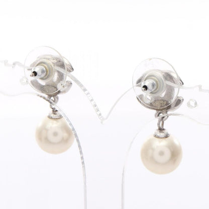Chanel Earrings Coco Mark Stainless Steel Pearl Earrings Ladies Used B