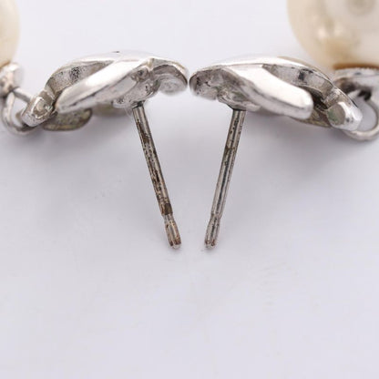 Chanel Earrings Coco Mark Stainless Steel Pearl Earrings Ladies Used B
