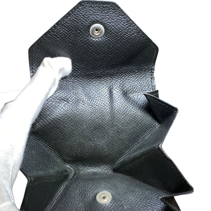 Hermes Le Van Cattle Coin Case Coin Purse Coin Purse Chèvre Leather Black