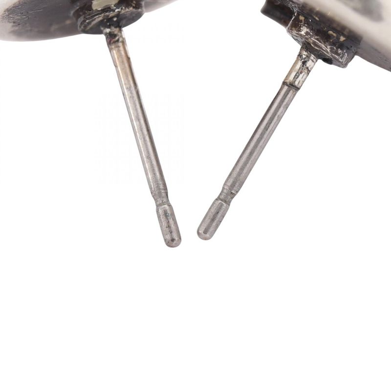 Chanel Earrings Coco Mark Stainless Steel White Logo Earrings Ladies Used C