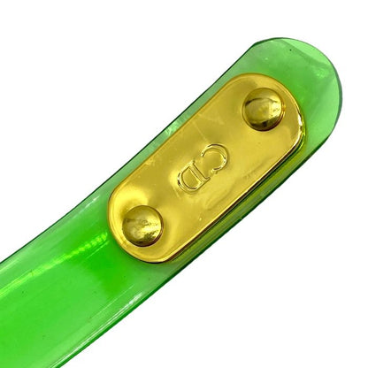 Dior Da-q7p620d Sports Line Vinyl Belt GP Clear Green Gold Christian Dior [size