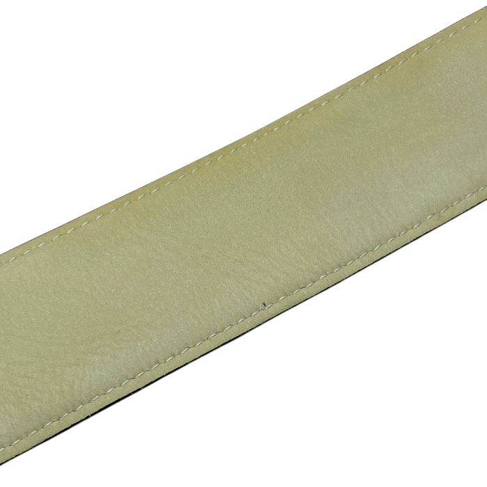 Bvlgari 32743 Belt Accessories Bvlgari Circle Buckle Silver Logo Leather Black