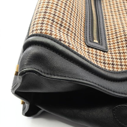 Celine Handbag Luggage Mini Shopper 165212 Black/beige Canvas Leather Luggage