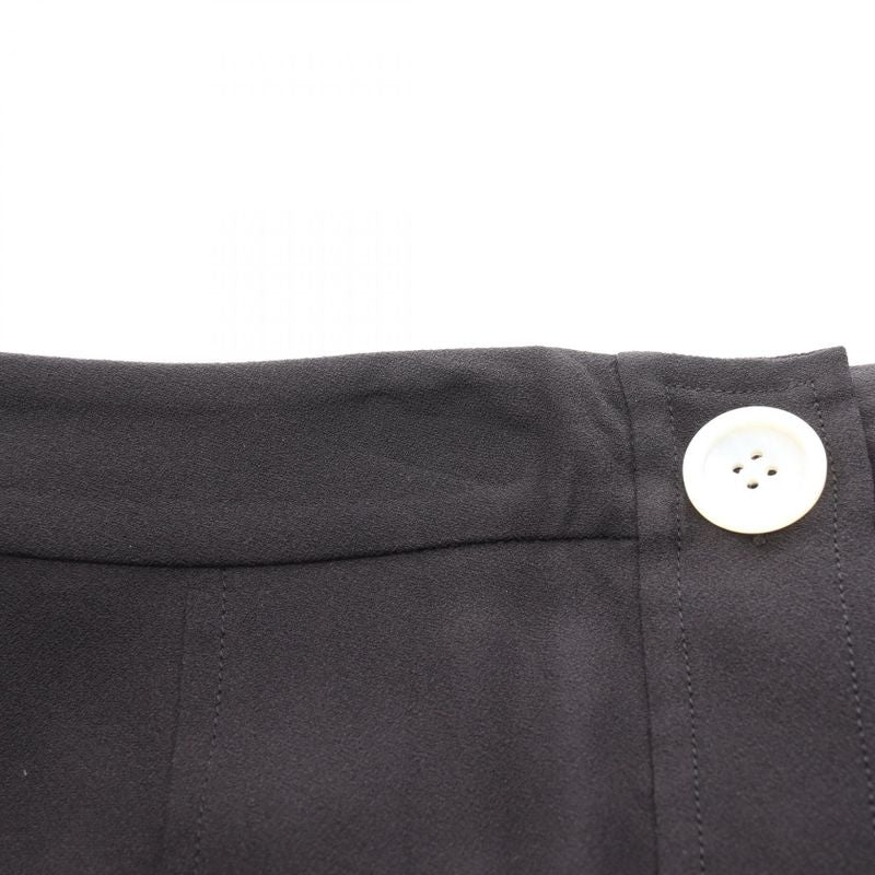 Prada Skirt Satin Sable Black Rayon Silk Skirt Women Used A