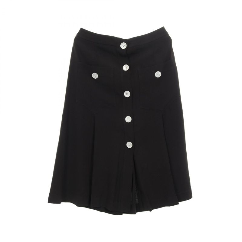 Prada Skirt Satin Sable Black Rayon Silk Skirt Women Used A