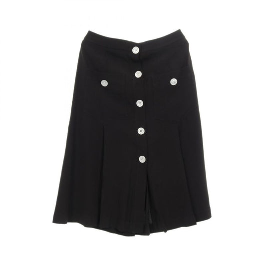 Prada Skirt Satin Sable Black Rayon Silk Skirt Women Used A