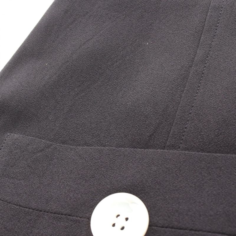 Prada Skirt Satin Sable Black Rayon Silk Skirt Women Used A