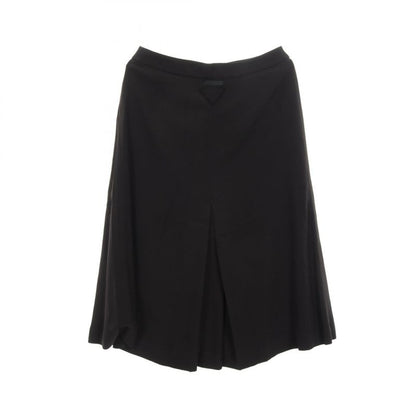 Prada Skirt Satin Sable Black Rayon Silk Skirt Women Used A