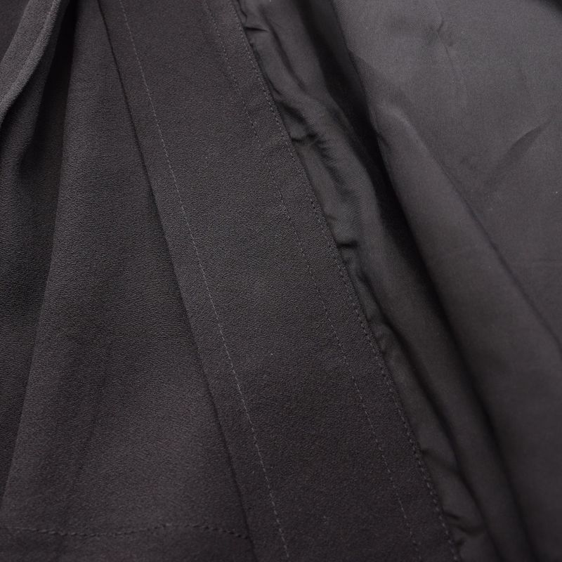 Prada Skirt Satin Sable Black Rayon Silk Skirt Women Used A