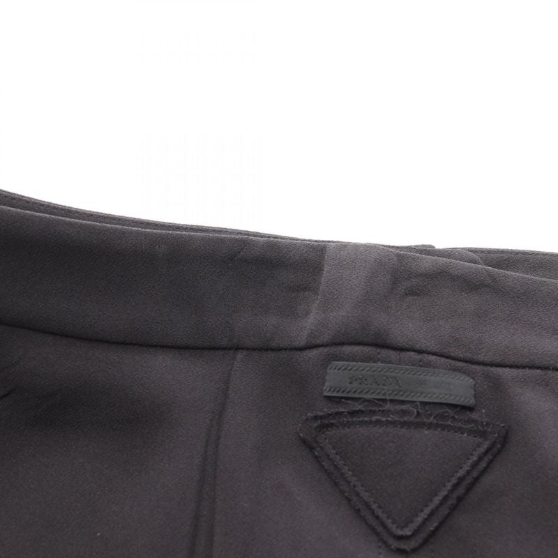 Prada Skirt Satin Sable Black Rayon Silk Skirt Women Used A
