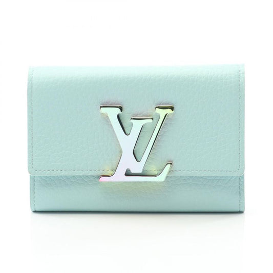 Louis Vuitton Portefeuille Capucines Compact Trifold Wallet In Blue Topaz