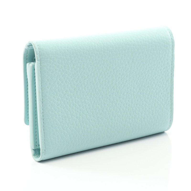 Louis Vuitton Portefeuille Capucines Compact Trifold Wallet In Blue Topaz