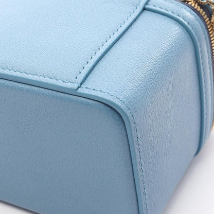 Bulgari Bvlgari Handbag Serpenti Jewelry Box Blue Leather Serpenti 2way Vanity