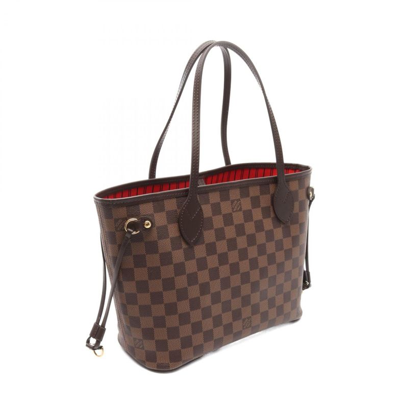 Louis Vuitton Tote Bag Neverfull PM Damier Ebene N40600 PVC Coated Canvas