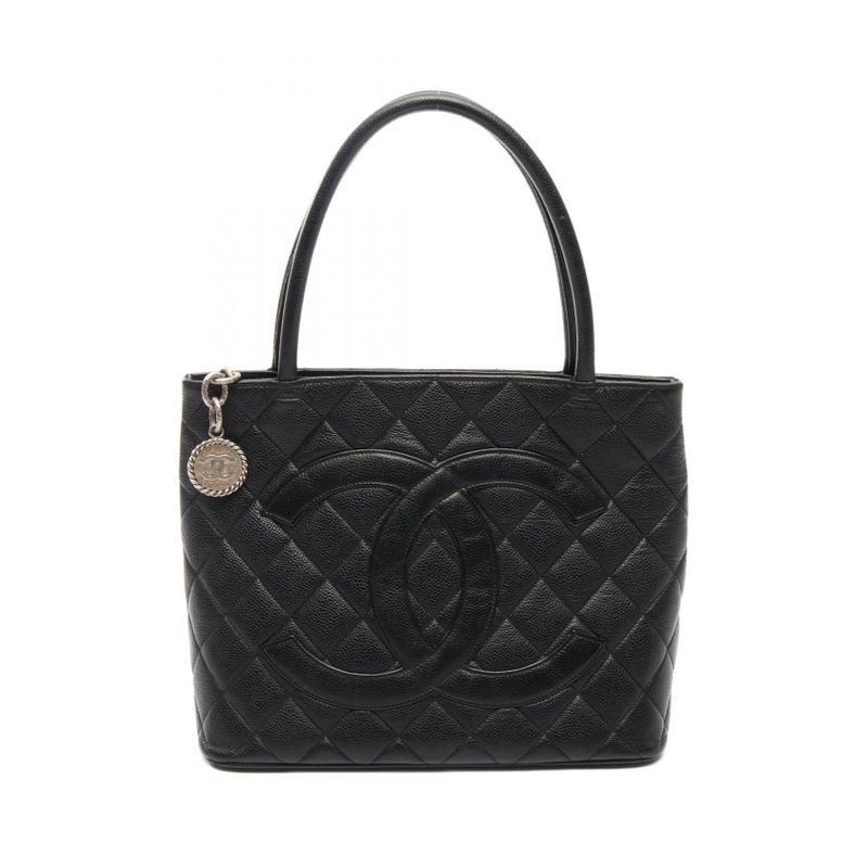 Chanel Tote Bag Reproduction Tote Black Caviar Skin (grained Calf) Reproduction