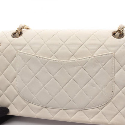 Chanel Shoulder Bag Matelasse Double Flap White Lambskin Matelasse Double Flap