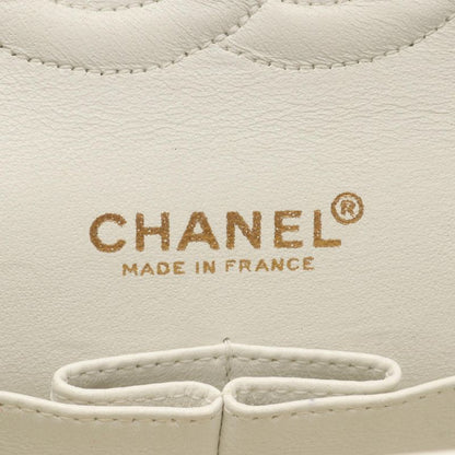 Chanel Shoulder Bag Matelasse Double Flap White Lambskin Matelasse Double Flap