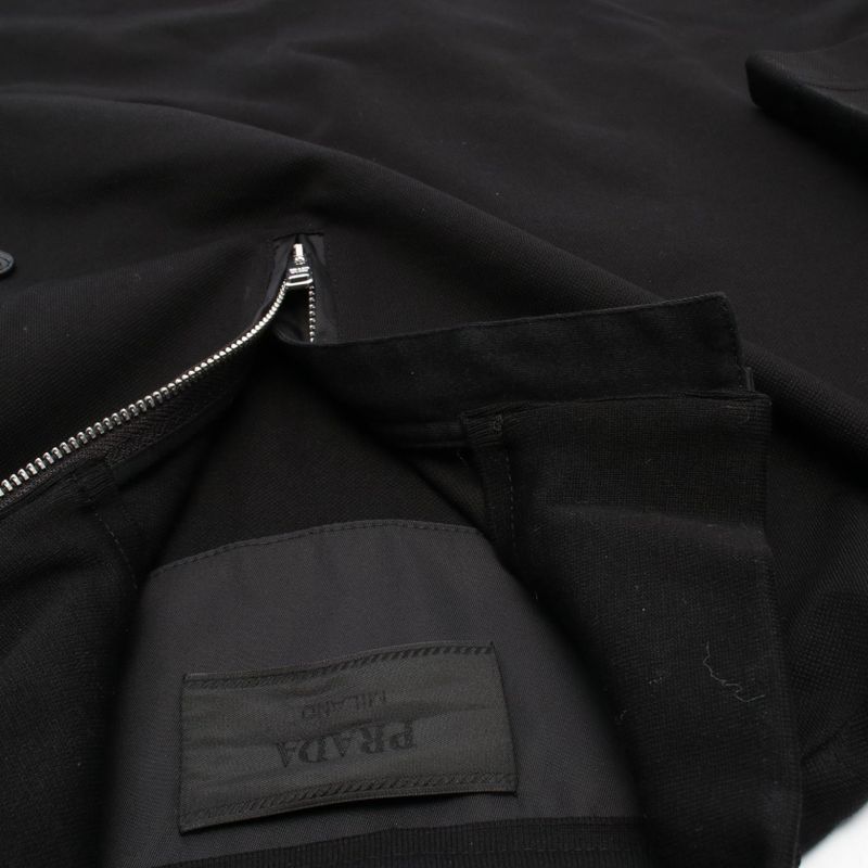 Prada Polo Shirt Pique Re-nylon Mock Turtleneck Ujn917 Cotton Top Men Used A