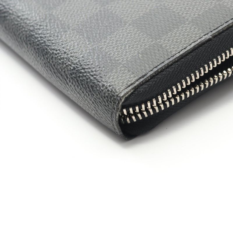 Louis Vuitton Round Long Wallet Zippy Organizer Damier Graphite N63077 Other