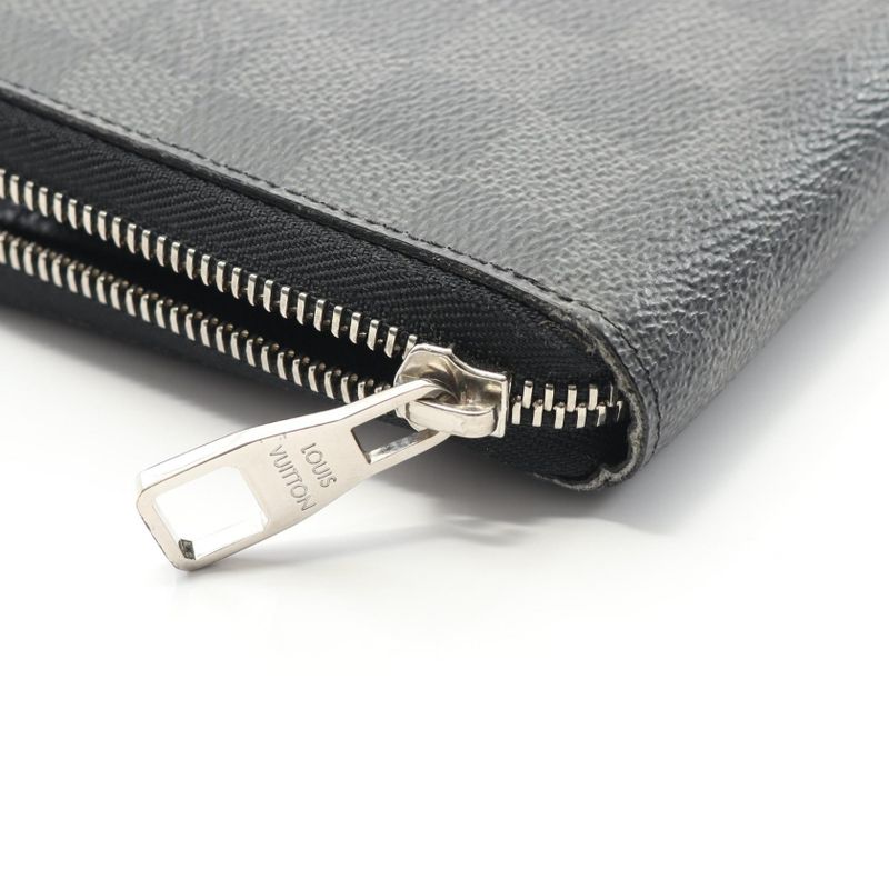 Louis Vuitton Round Long Wallet Zippy Organizer Damier Graphite N63077 Other