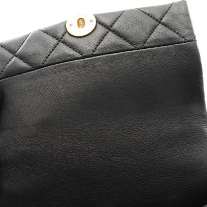 Chanel Shoulder Bag Mini Matelasse Black Leather Mini Matelasse Chain Shoulder