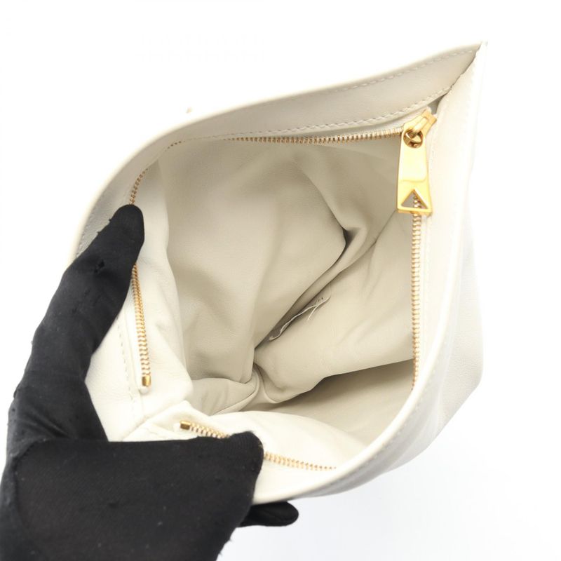 Bottega Veneta Second Bag Clutch Bag Mini The Twist 652001 White Leather Mini