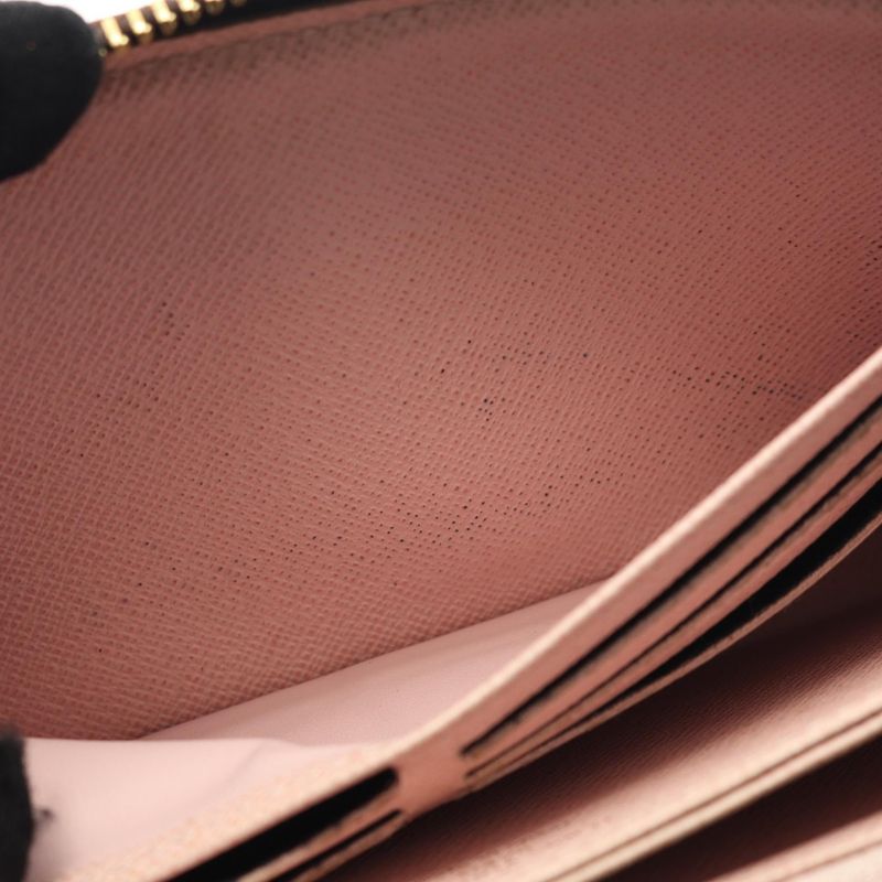 Louis Vuitton Round Long Wallet Zippy Wallet Monogram Rose Ballerine M41894