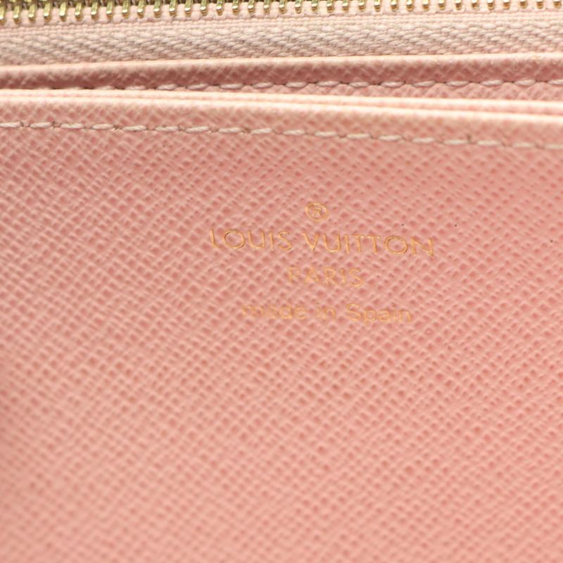 Louis Vuitton Round Long Wallet Zippy Wallet Monogram Rose Ballerine M41894