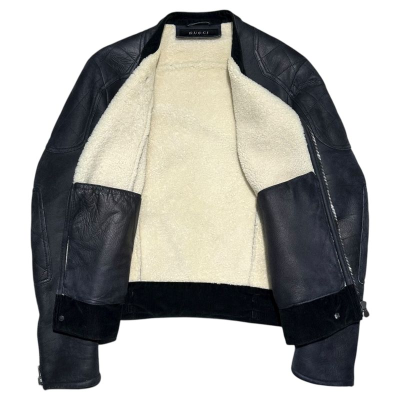 Gucci Goatskin Mouton Biker Jacket Goatskin Mouton Biker Jacket 354176 Xs189