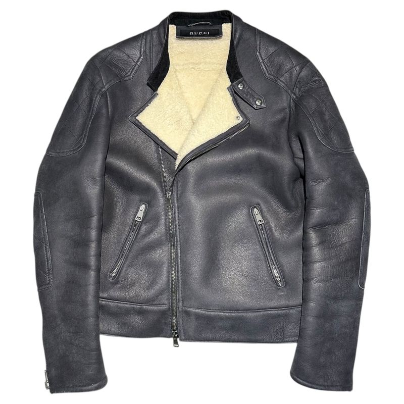 Gucci Goatskin Mouton Biker Jacket Goatskin Mouton Biker Jacket 354176 Xs189