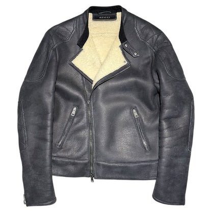 Gucci Goatskin Mouton Biker Jacket Goatskin Mouton Biker Jacket 354176 Xs189