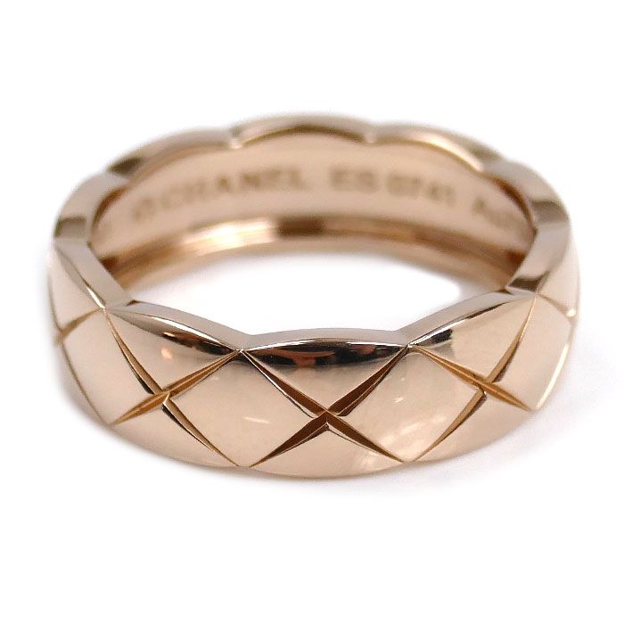 Chanel 18K Pink Gold Pink Gold Coco Crush Ring J10817 Size 20 60 7.2g Men's