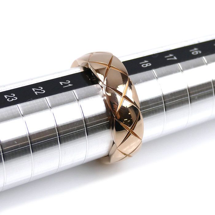 Chanel 18K Pink Gold Pink Gold Coco Crush Ring J10817 Size 20 60 7.2g Men's