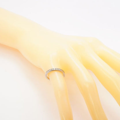 Tiffany & Co Ring Channel-set Half Eternity Pt950 Platinum Diamond #9 Ladies