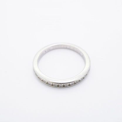 Tiffany & Co Ring Channel-set Half Eternity Pt950 Platinum Diamond #9 Ladies
