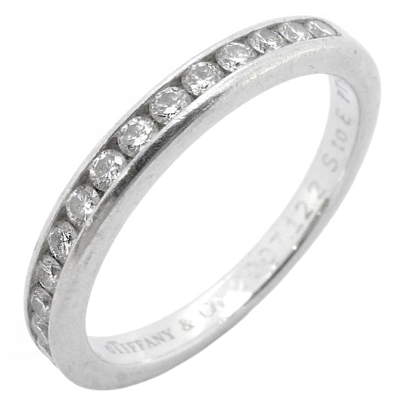 Tiffany & Co Ring Channel-set Half Eternity Pt950 Platinum Diamond #9 Ladies