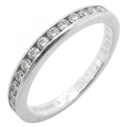 Tiffany & Co Ring Channel-set Half Eternity Pt950 Platinum Diamond #9 Ladies