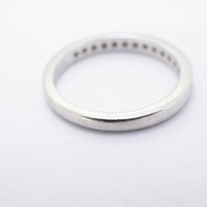 Tiffany & Co Ring Channel-set Half Eternity Pt950 Platinum Diamond #9 Ladies