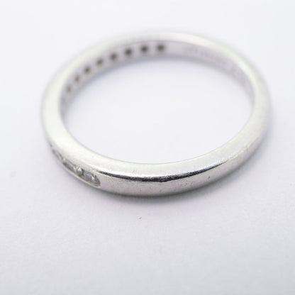 Tiffany & Co Ring Channel-set Half Eternity Pt950 Platinum Diamond #9 Ladies