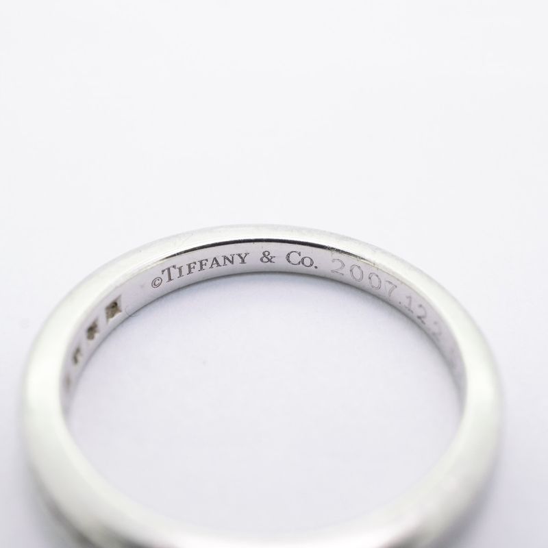 Tiffany & Co Ring Channel-set Half Eternity Pt950 Platinum Diamond #9 Ladies