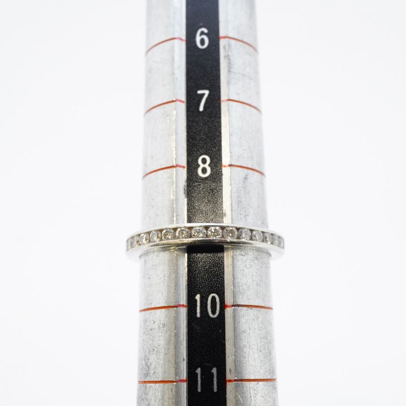 Tiffany & Co Ring Channel-set Half Eternity Pt950 Platinum Diamond #9 Ladies