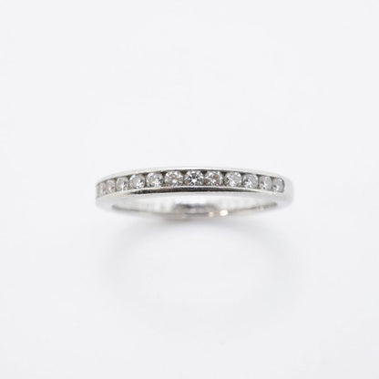 Tiffany & Co Ring Channel-set Half Eternity Pt950 Platinum Diamond #9 Ladies