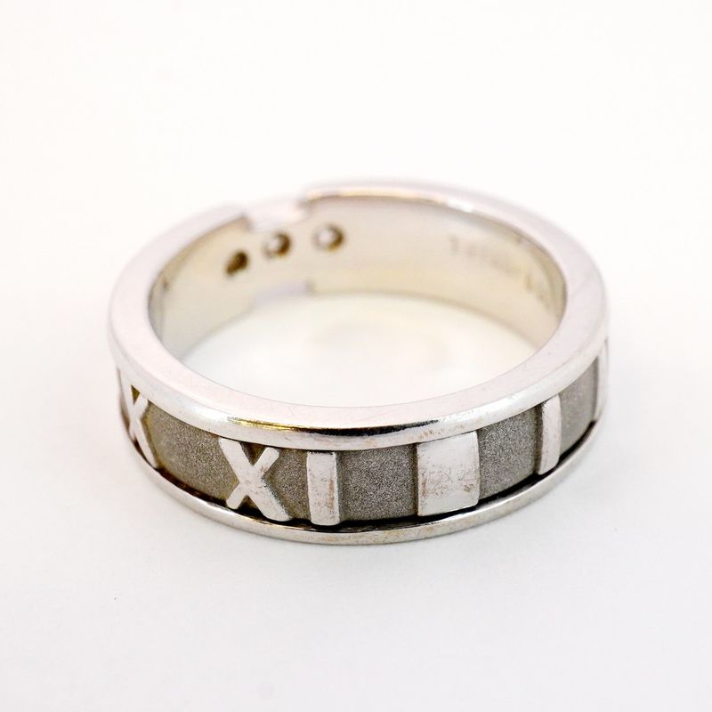 Tiffany & Co Ring Atlas 3PD 18K White Gold White Gold Diamond #10 Ladies