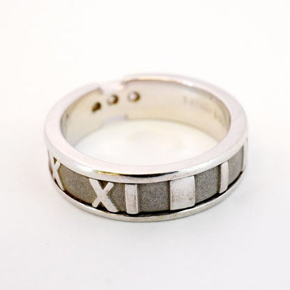 Tiffany & Co Ring Atlas 3PD 18K White Gold White Gold Diamond #10 Ladies