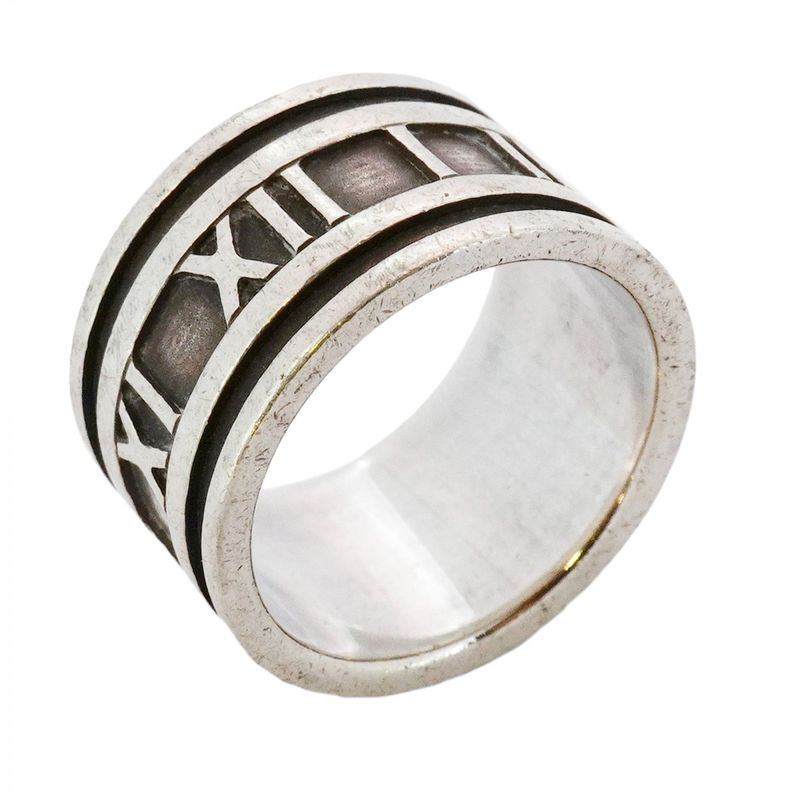 Tiffany & Co Ring Atlas Wide Silver 925 Size 14 Ladies
