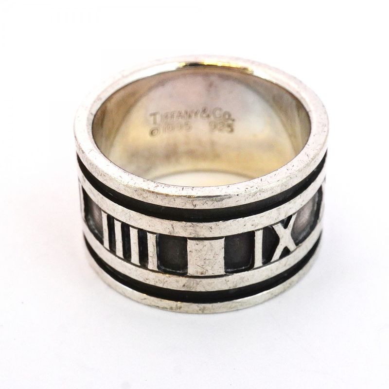 Tiffany & Co Ring Atlas Wide Silver 925 Size 14 Ladies